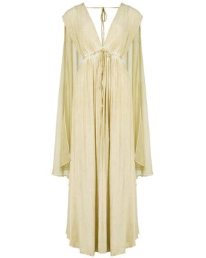 Zhenabia Neutrals Fairy Dress Vintage Lemon - Metallic