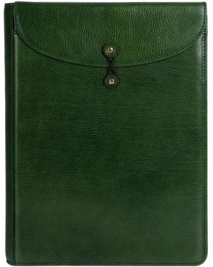 Time Resistance Leather Portfolio - Green
