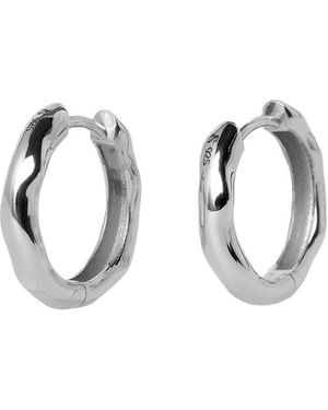 Serotonin Complice Hoop Earrings - White