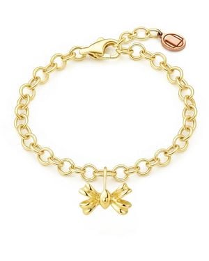 Unaloe Vermeil Puffed Bow Detail Bracelet – Contemporary Jewellery - Metallic