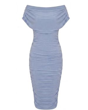 Atom Label Oxygen Dress - Blue