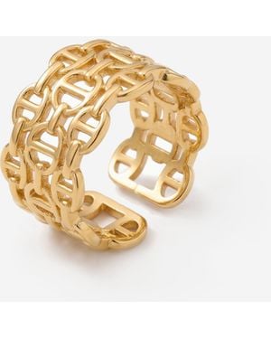 Elk & Bloom Chunky Intertwined Link Chain 14K Ring - Metallic