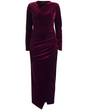 Meem Label Zima Plum Velvet Dress - Purple