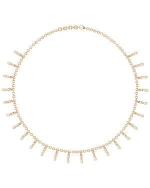 Linda Fiore Amalei 18K Vermeil Necklace With Creme Enamel - Metallic