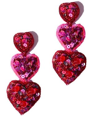 Simitri Dil Earrings - Red