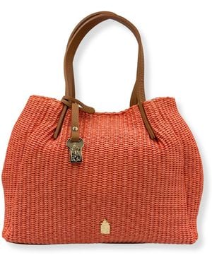 Franchetti Bond Petra Italian Raffia Blood - Red