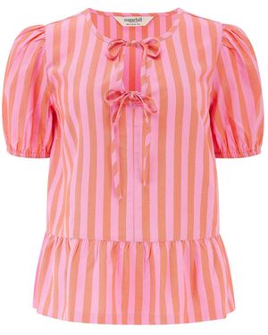 Sugarhill Thora Top, Tropical Crush Stripe - Pink