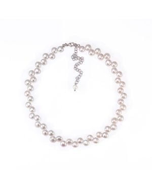 Mineralgems•Studio Alternating Pearl Choker - Metallic