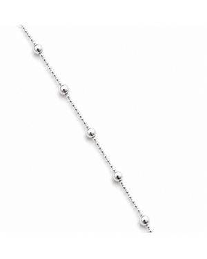 The Pheia Ball Beaded Anklet - Metallic