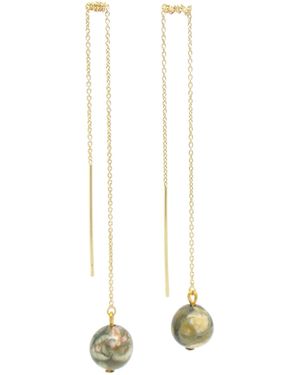 SALOME Neutrals Lebialem Highland Threader Earrings - Metallic