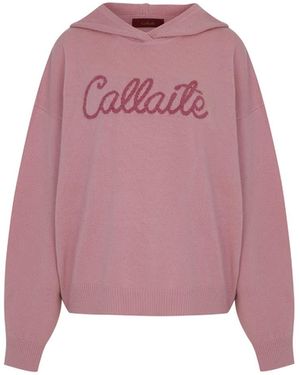 CALLAITE Cashmere Stella Hoodie - Pink