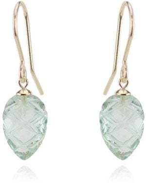 MOUNIR LONDON Carved Green Amethyst Earrings - Metallic