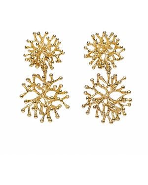 Kirei Anémona Organic-Plated Earrings - Metallic