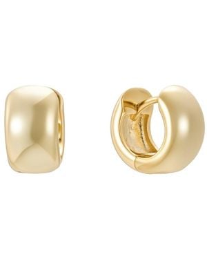 Nazzar Small Tube Huggie Hoop Earrings - Metallic