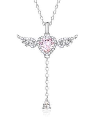 Fanci Me Angel's Love Sterling Necklace - White