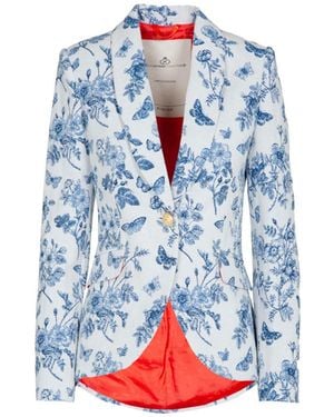 The Extreme Collection Floral Tailored Jacket - Blue