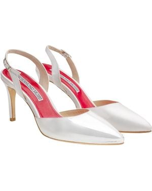 Rosamund Muir London Augusta Duo-Texture Slingback Heels - Pink