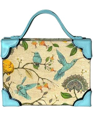 Simitri Hummingbird Briefcase Bag - Blue