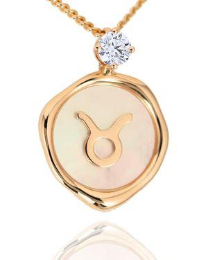 Hinch & Liu Taurus Zodiac Necklace - Metallic
