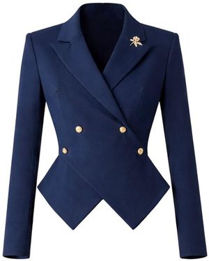 Lumina Eligma Sovereign Crop Jacket - Blue