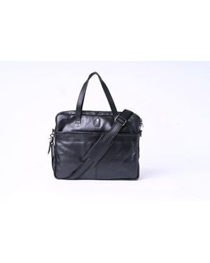 Mauritius Leather Laptop Bag Briefcase & Travel Bag Taylor - Black