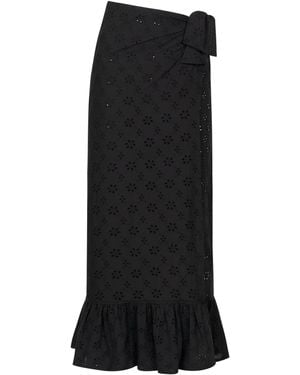 SUNSHINE TIENDA Eyelet Vienna Sarong - Black
