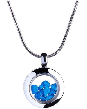 My Little Nature Tiny Size Designer Necklace With Natural Stones - Blue