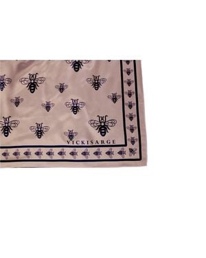 Vickisarge The Silk Bee Scarf - Black