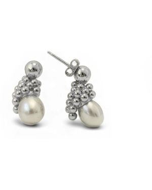 Martina Rozenberg Smira Jewelry Pearl Cascade Earrings - Metallic