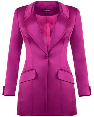 Tia Dorraine Midnight Sky Hourglass Blazer – Haze - Pink