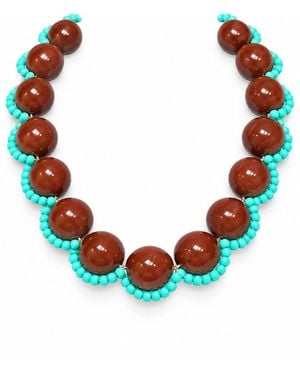 Eyeconic by Samar Ajram Vivian Terra Beaded Necklace - Red