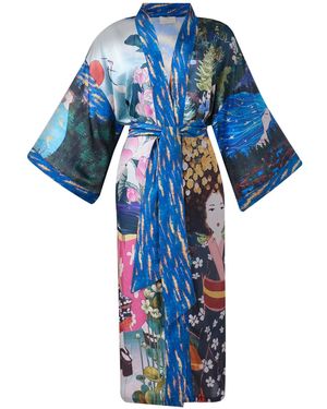 Peraluna Magic Moments Long Kimono - Blue