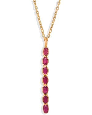 Opium Jewels Wand Pendant Necklace - White