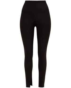 Altra Volta Brazilian Jacquard High-Waist Bootcut Leggings - Black