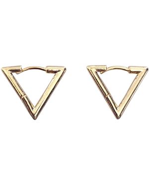 IN CAUDA VENENUM Delta Earrings - Metallic