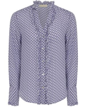Guinea London Silk Top - Blue