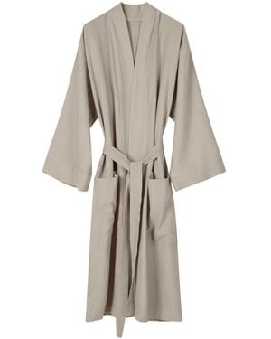Tamiko Neutrals Nami Organic Cotton Kimono Robe Natural