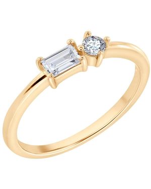 Diamonbliss Round & Emerald Cuts Ring - Metallic