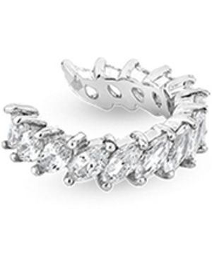 SALLY SKOUFIS Emergence Ear Cuff With Made Cz Diamond Stimulant - White