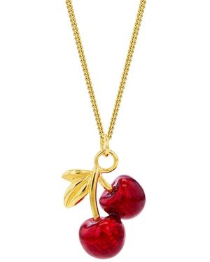 True Rocks Enamel Cherry Pendant - Red