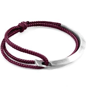 Anchor and Crew Aubergine Hove & Rope Bracelet - Purple