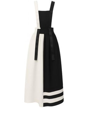 Julia Allert Neutrals Midi Apron Dress With Adjustable Straps - Black