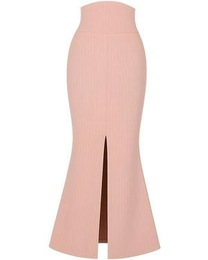 Lolam Gretta Skirt Powder Rose With Lines - Pink