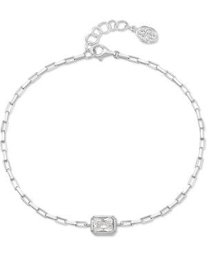 Dower & Hall Topaz Octagon Humbug Paperclip Bracelet - Metallic