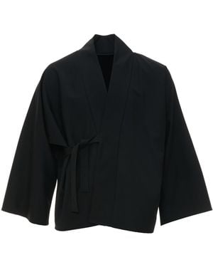 MOE Charcoal Wool Jacket Reversible - Black