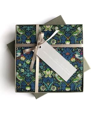 Lime Tree Design Strawberry Thief Headscarf Made With Liberty Fabric - Green
