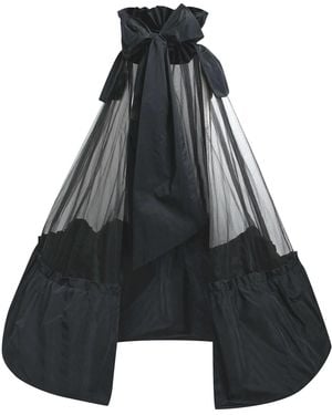 Tia Dorraine Fairytale Floor-Length Self-Tie Overskirt - Black