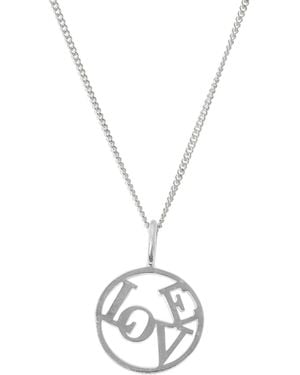 Katie Mullally Love Medallion Sterling Necklace - Metallic