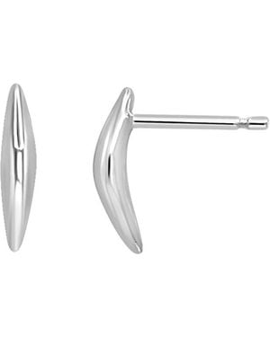 Tory Long Curve Studs - Metallic