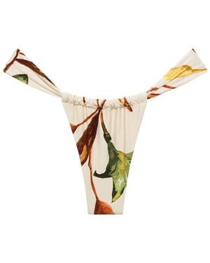 Montce Rooted Floral Sandra Bikini Bottom - Metallic